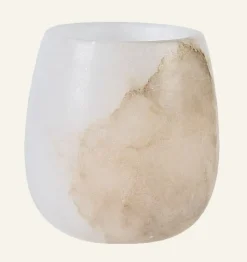 Alabaster oval kynttilälyhty luonnonvalkoinen