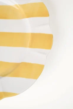 Atelier stripe lautanen keltainen