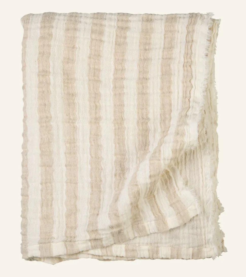 Atelier stripe torkkupeitto luonnonväri
