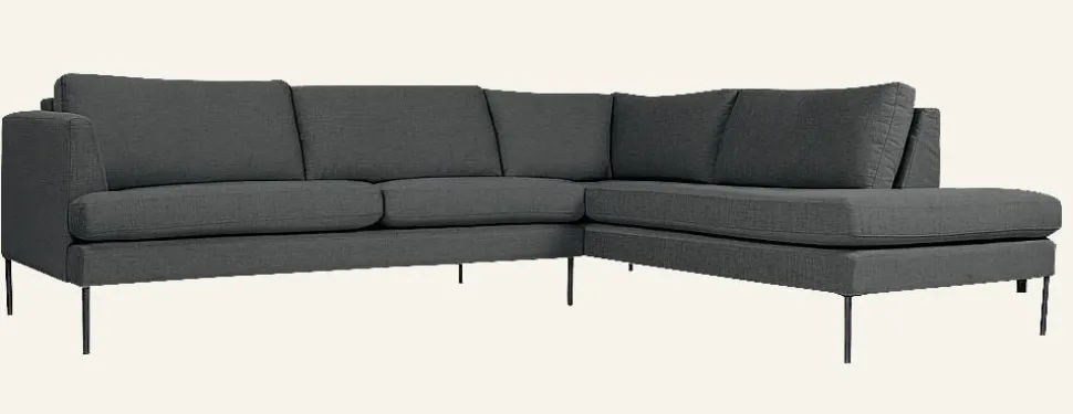 Ava avokulmasohva oikea harmaa