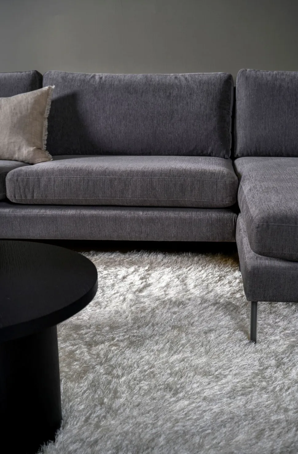 Ava Sofa Sjeselong setetrekk pakke høyre irtopäällinen divaani oikea harmaa