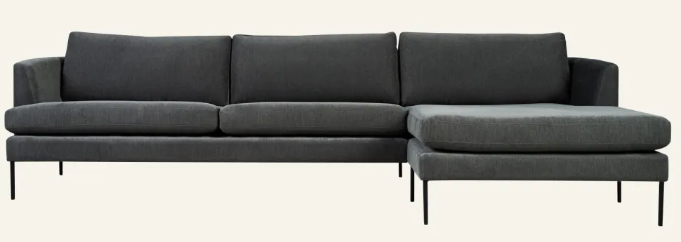 Ava Sofa Sjeselong setetrekk pakke høyre irtopäällinen divaani oikea harmaa
