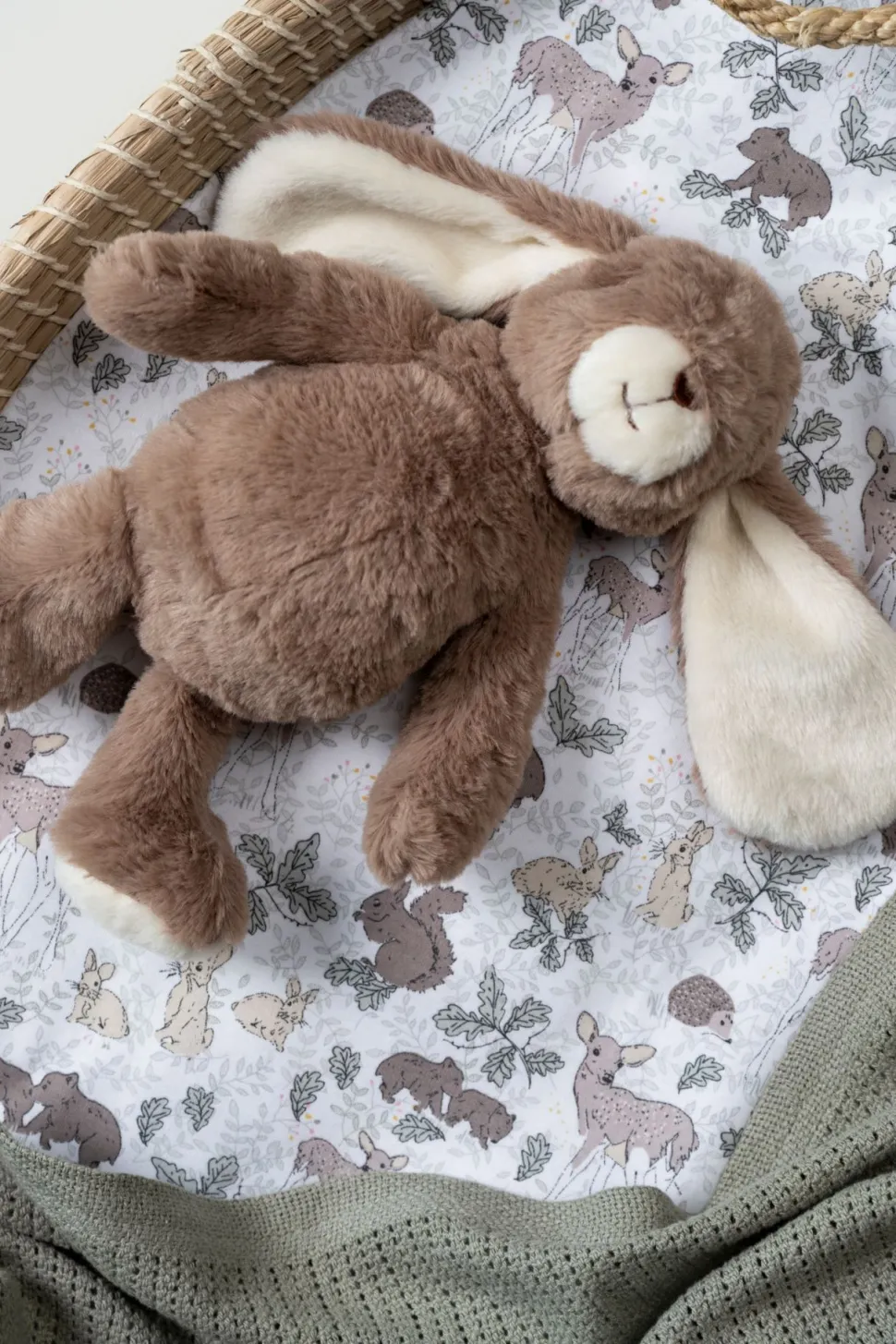 Baby Wooden Animals vauvan viltti vaaleanvihreä