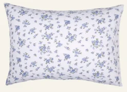 Belle Flower tyynyliina kreppipuuvillaa sininen