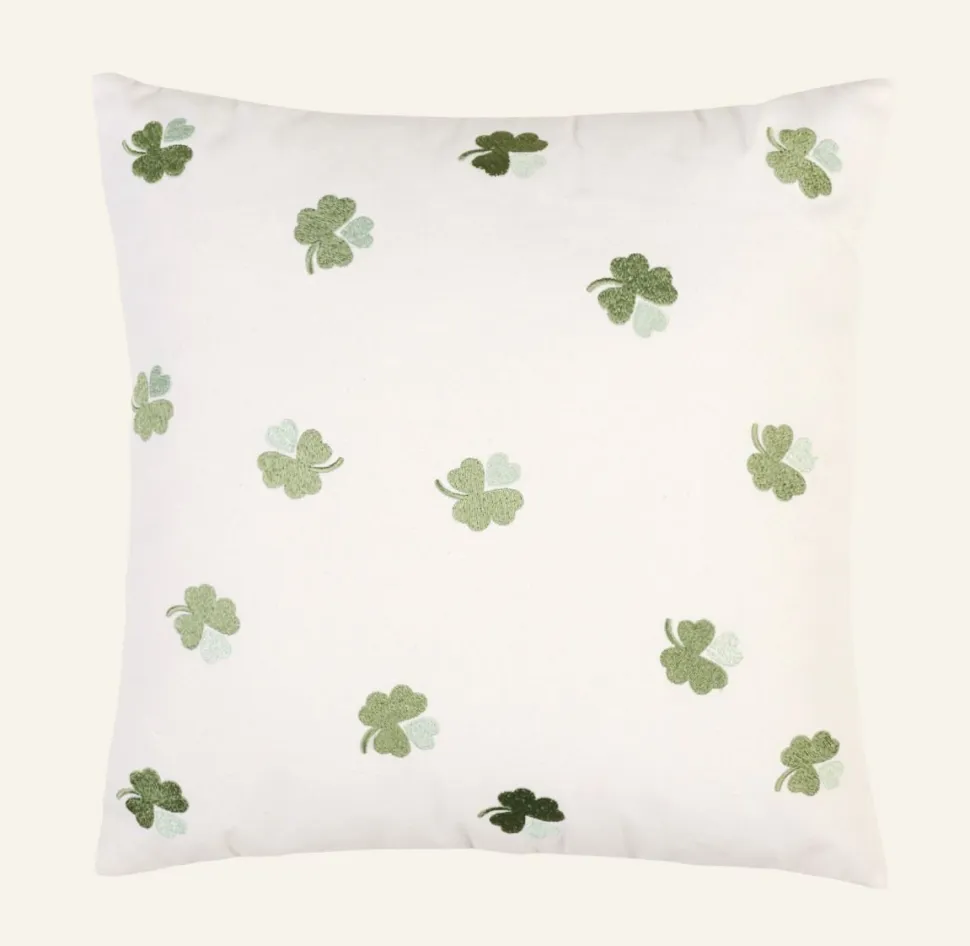 Big clover koristetyyny moniväri/vihreä