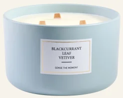 Blackcurrant leaf vetiver matt tuoksukynttilä vaaleansininen