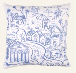 Blue village koristetyynynpäällinen moniväri/sininen