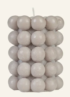 Bubble koristekynttilä beige