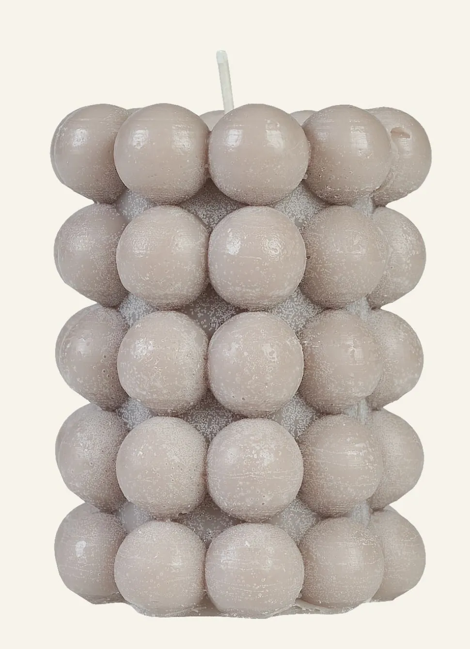Bubble koristekynttilä beige