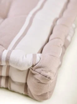 Capri stripe istuintyyny harmaanruskea