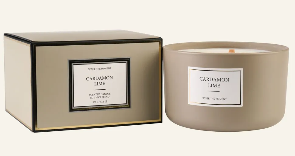 Cardamon Lime matt tuoksukynttilä beige