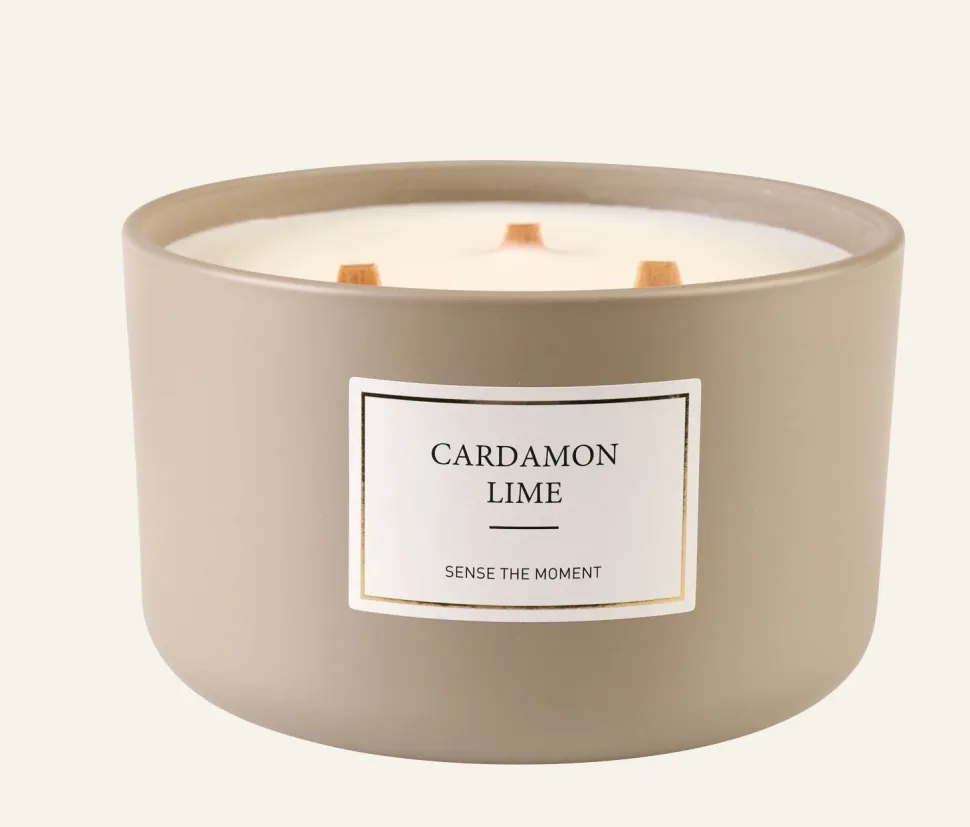 Cardamon Lime matt tuoksukynttilä beige