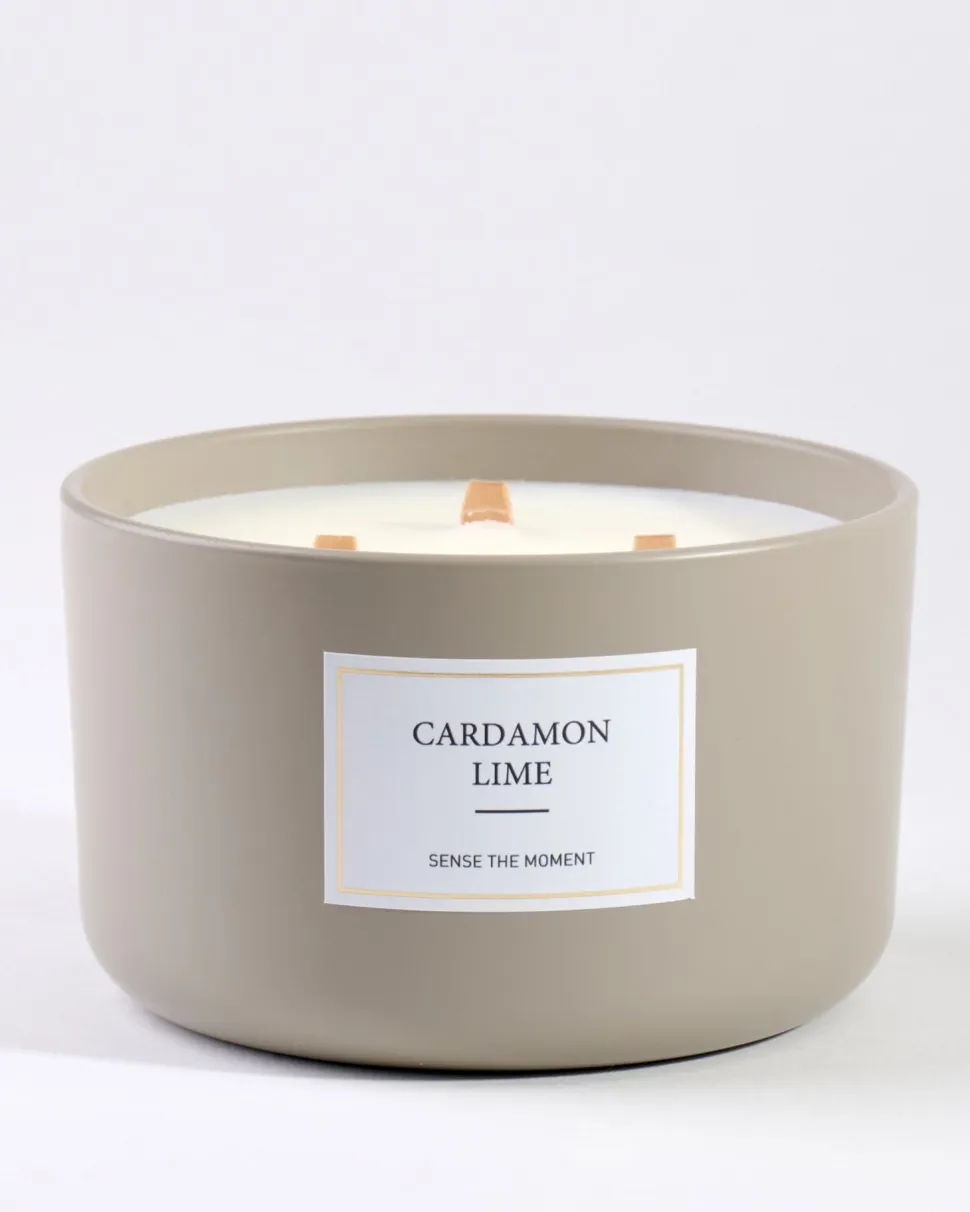Cardamon Lime matt tuoksukynttilä beige