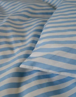 Classic stripe pussilakanasetti puuvillaa indigonsininen