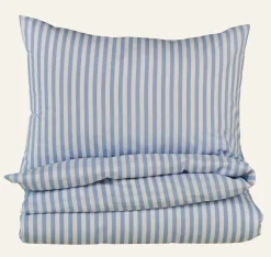 Classic stripe pussilakanasetti puuvillaa indigonsininen