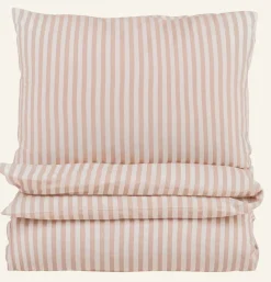 Classic stripe pussilakanasetti puuvillaa roosa