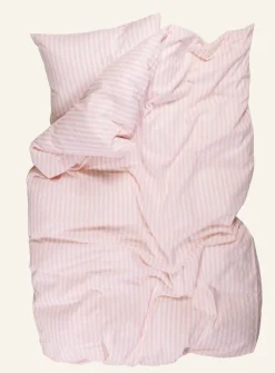 Classic stripe pussilakanasetti puuvillaa roosa