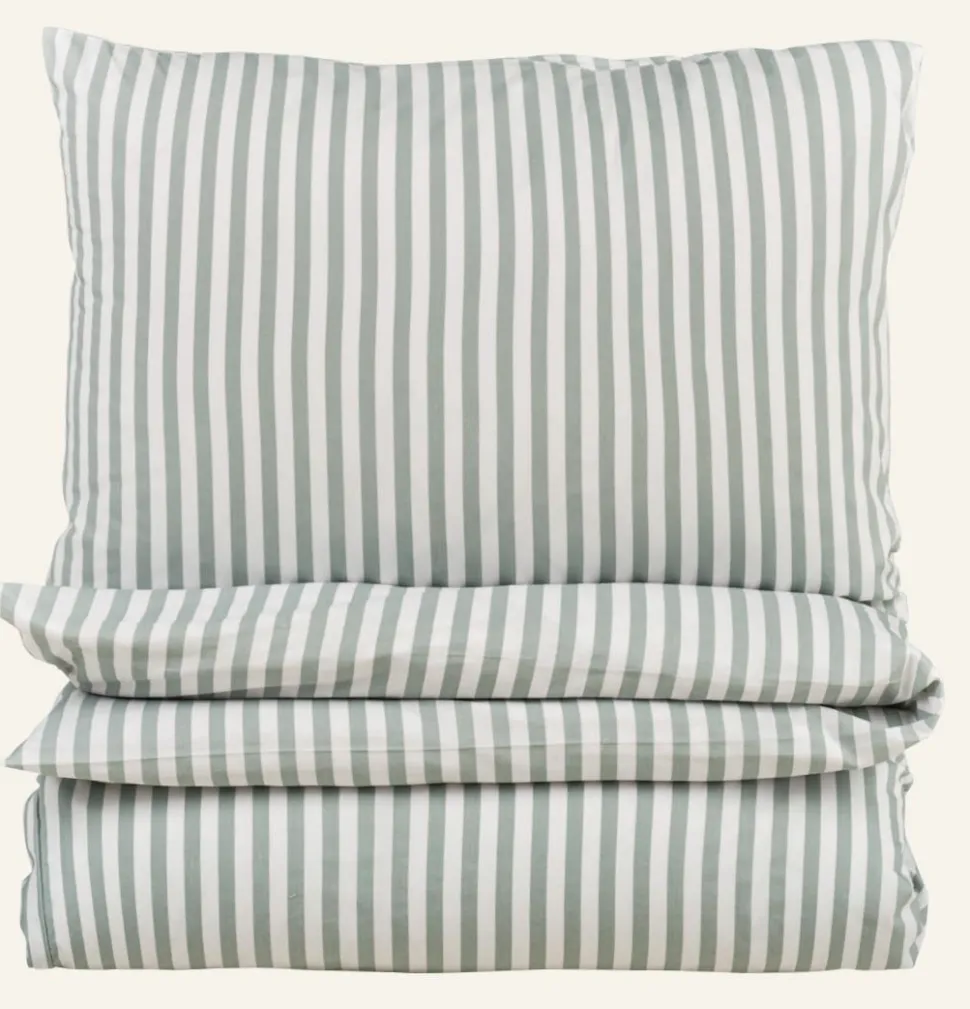 Classic stripe pussilakanasetti puuvillaa vihreä