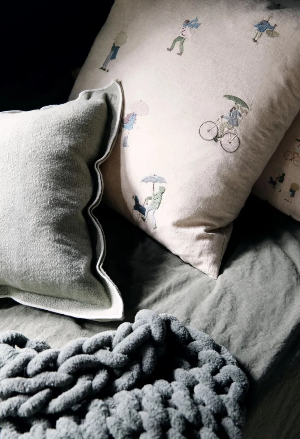 Daria koristetyynynpäällinen vihreä