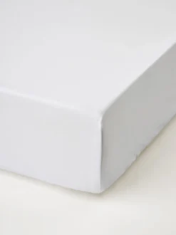 Egyptian cotton muotoonommeltu aluslakana valkoinen