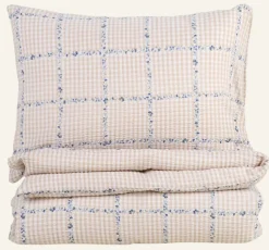 Emmie pussilakanasetti kreppipuuvillaa moniväri/beige