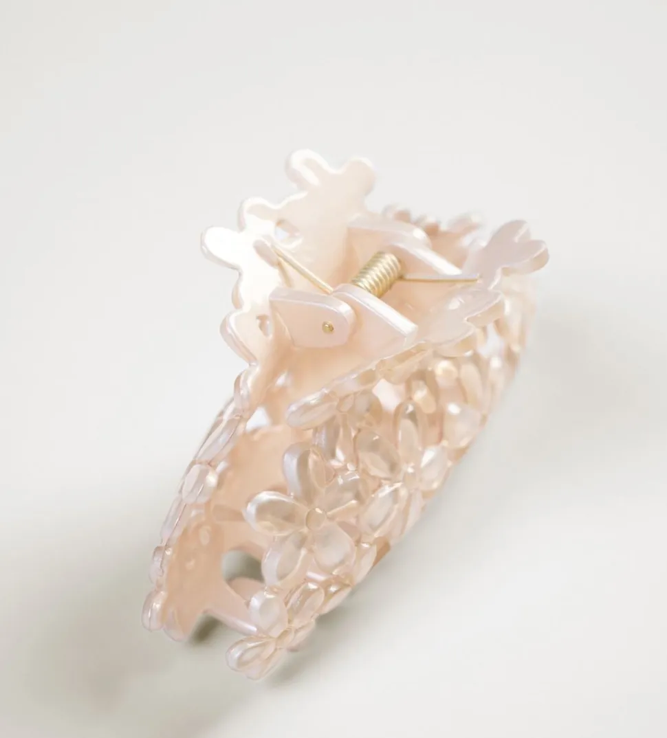 Flower hiusklipsi beige