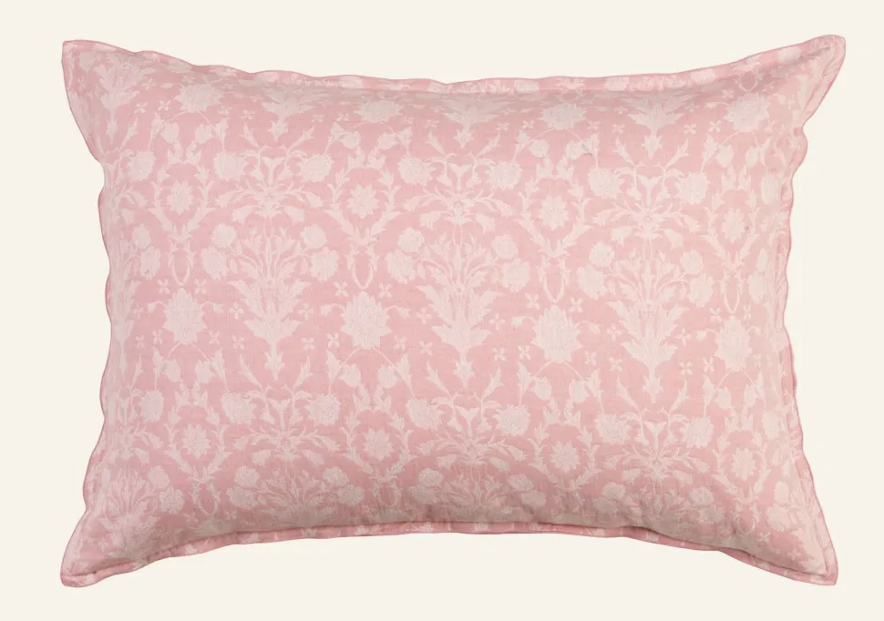 Flower Jacquard hotellityynyliina roosa