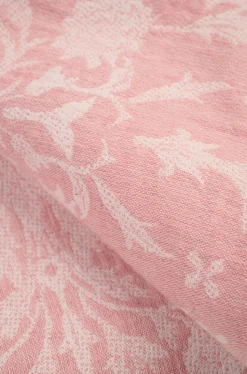 Flower Jacquard päiväpeitto roosa