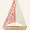 Flower sailboat koriste roosa