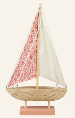 Flower sailboat koriste roosa