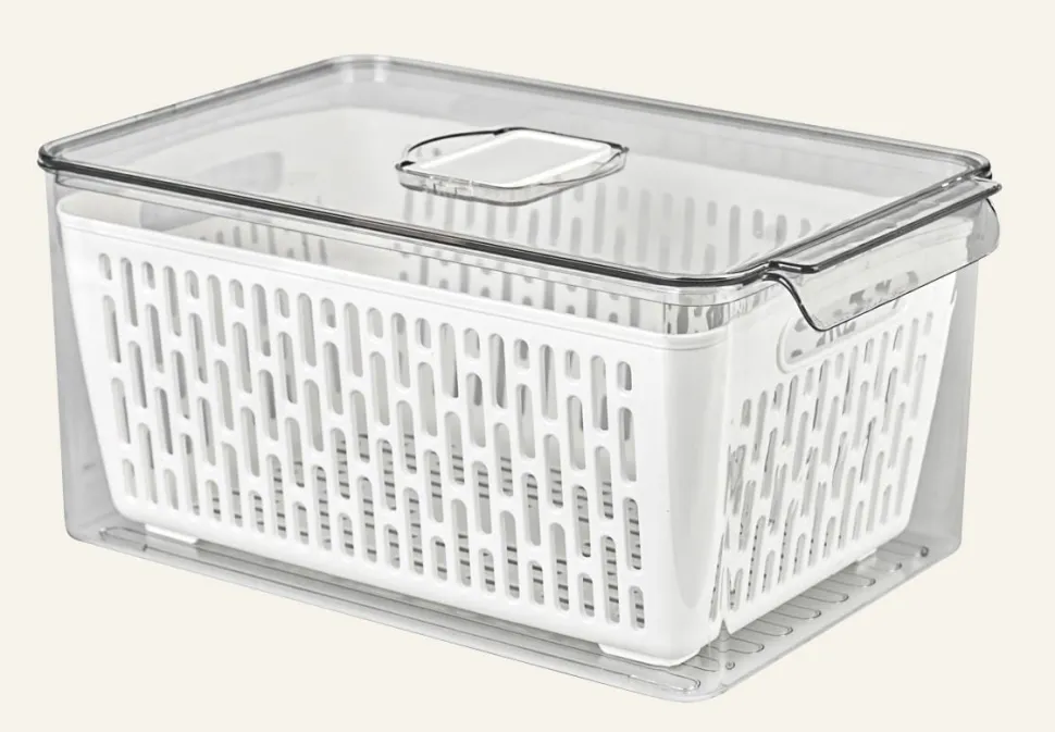 Fresh basket säilytyspurkki luonnonvalkoinen