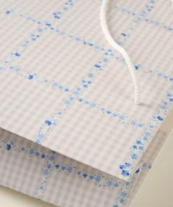 Gingham lahjapussi moniväri/sininen