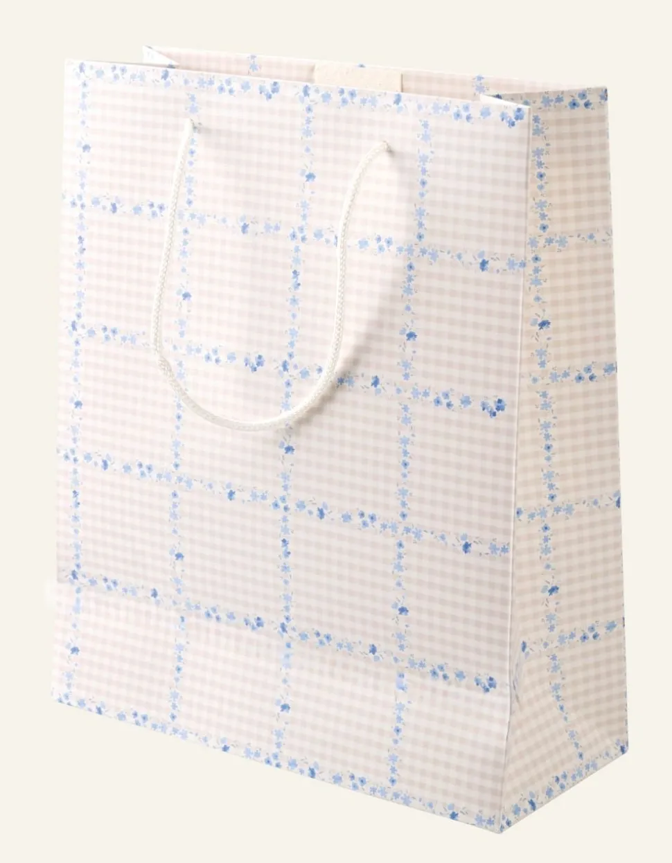 Gingham lahjapussi moniväri/sininen