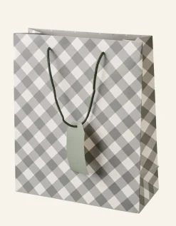 Gingham lahjapussi moniväri/vihreä
