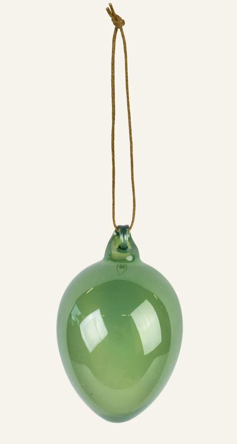 Glass egg koriste tummanvihreä