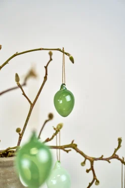 Glass egg koriste vaaleanvihreä