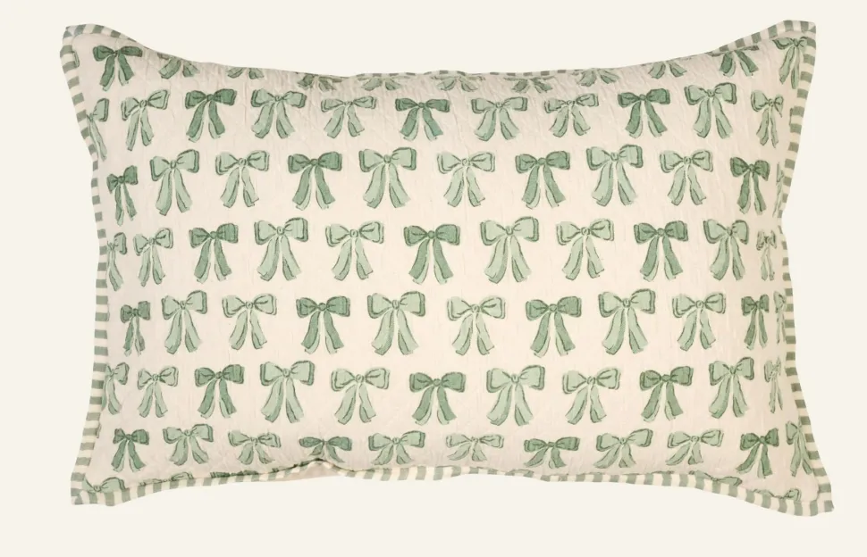 Green Bow koristetyynynpäällinen vihreä