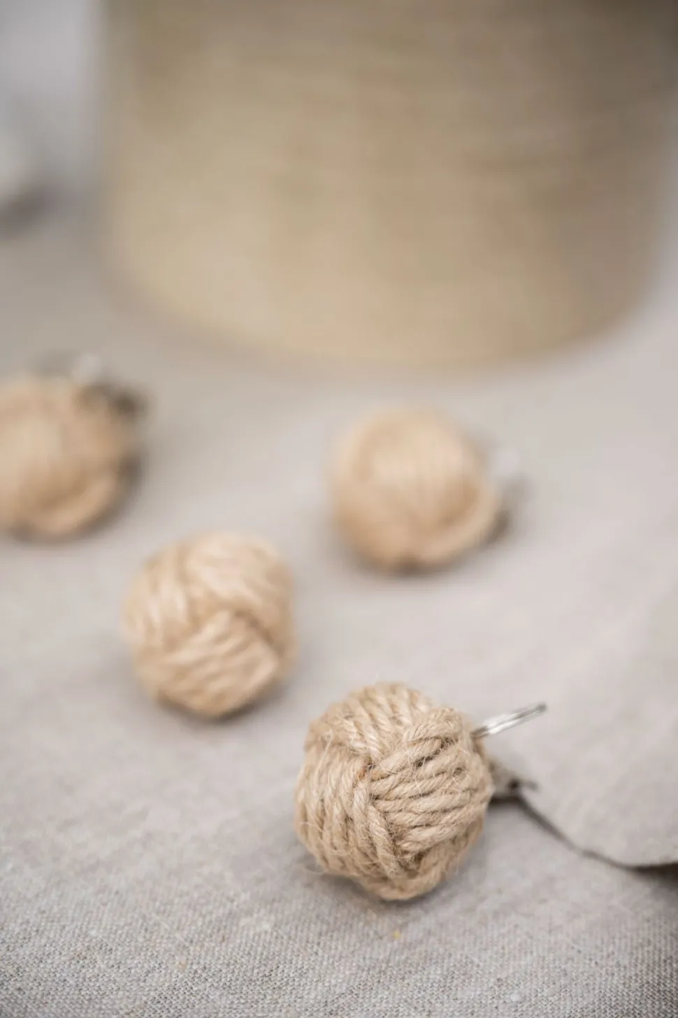 Hemp pöytäliinapaino, 4 kpl luonnonväri