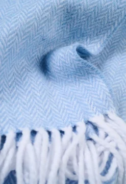 Herringbone torkkupeitto vaaleansininen