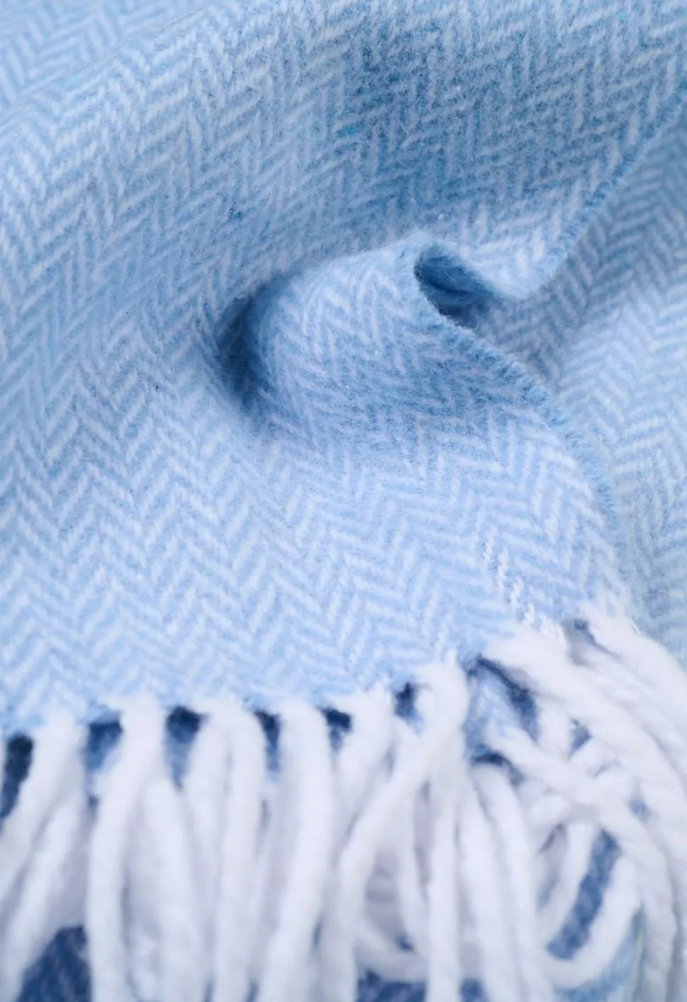 Herringbone torkkupeitto vaaleansininen