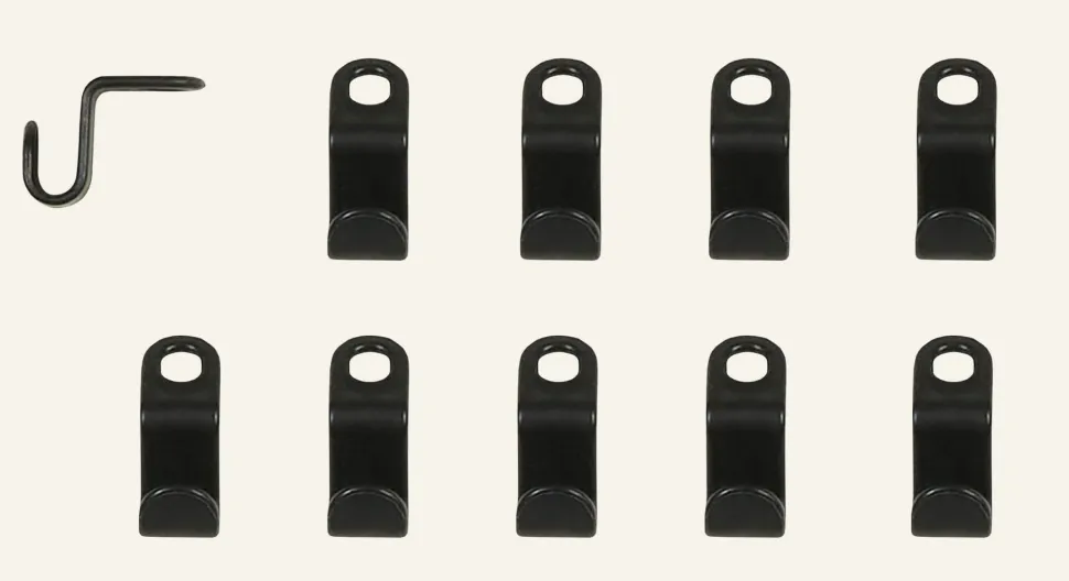 Hook 10pk ripustin musta