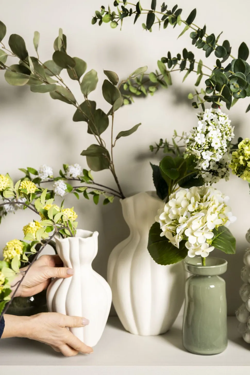 Hortensia kukka valkoinen