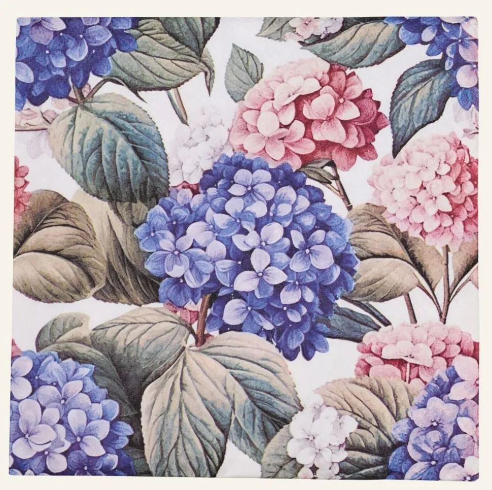 Hydrangeas mixed paperiservetit moniväri