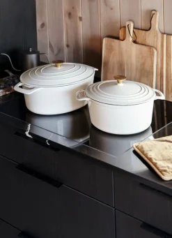 Jenny valurautainen kattila pyöreä creme