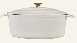 Jenny valurautainen kattila soikea creme