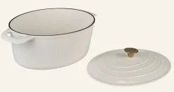 Jenny valurautainen kattila soikea creme