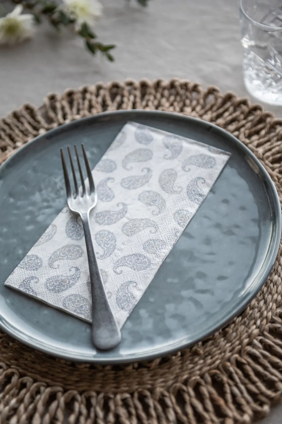 Jute Flower tabletti luonnonväri