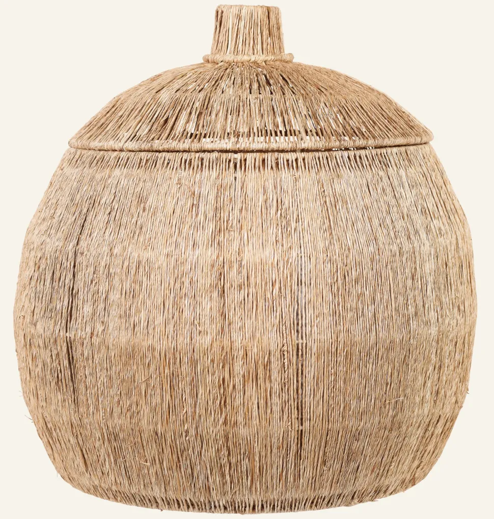 Jute round small kori luonnonväri