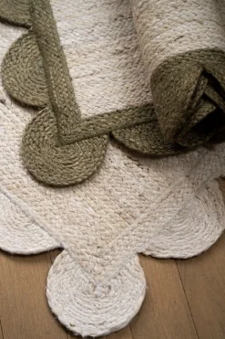 Jute Scallop matto luonnonväri
