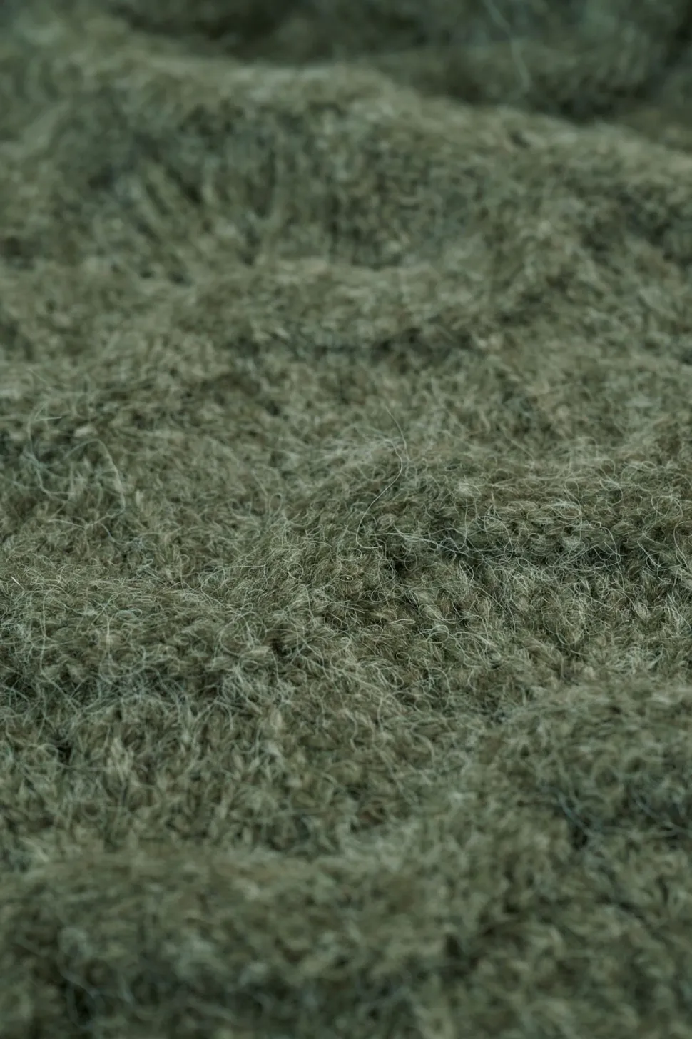 Knitted scarf oliivinvihreä - 40x200 cm